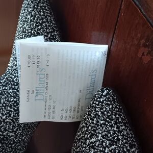 Women's Black and White Tweed Shoes